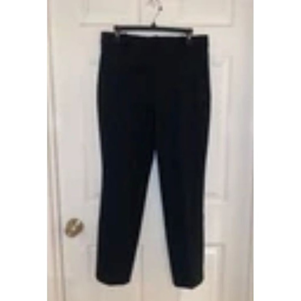 J. CREW Sz 8 Black Carreman Dress Pants Trousers Slim Stretch Design France